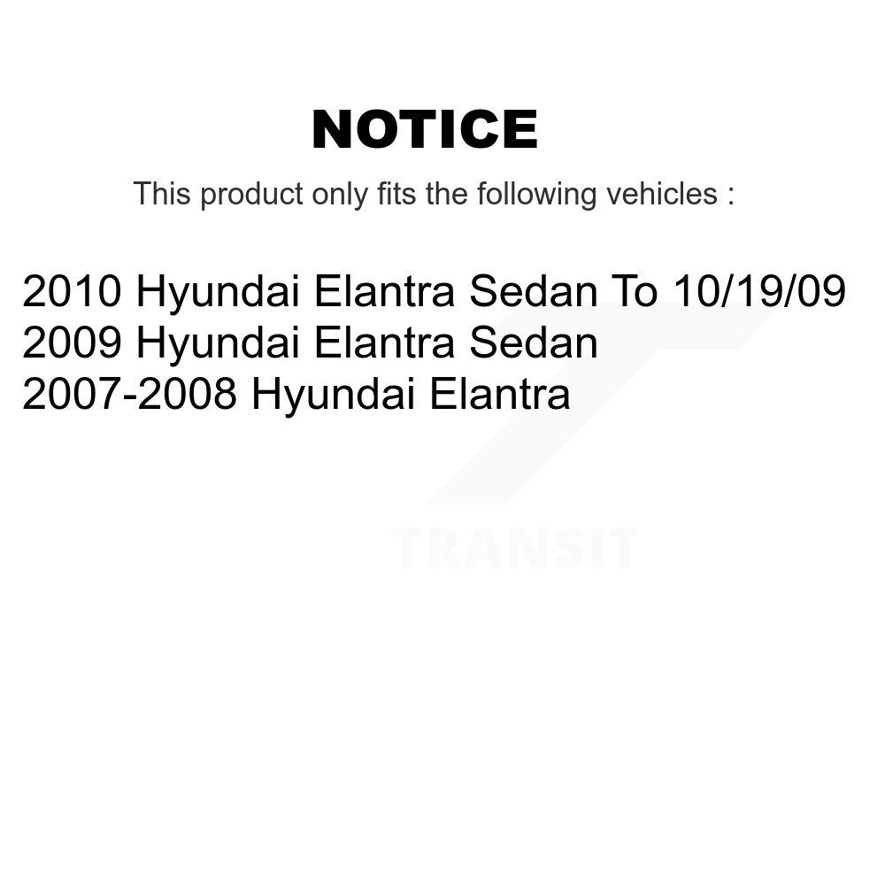 Front Rear Brake Caliper Left Right (Driver Passenger) Kit For Hyundai Elantra