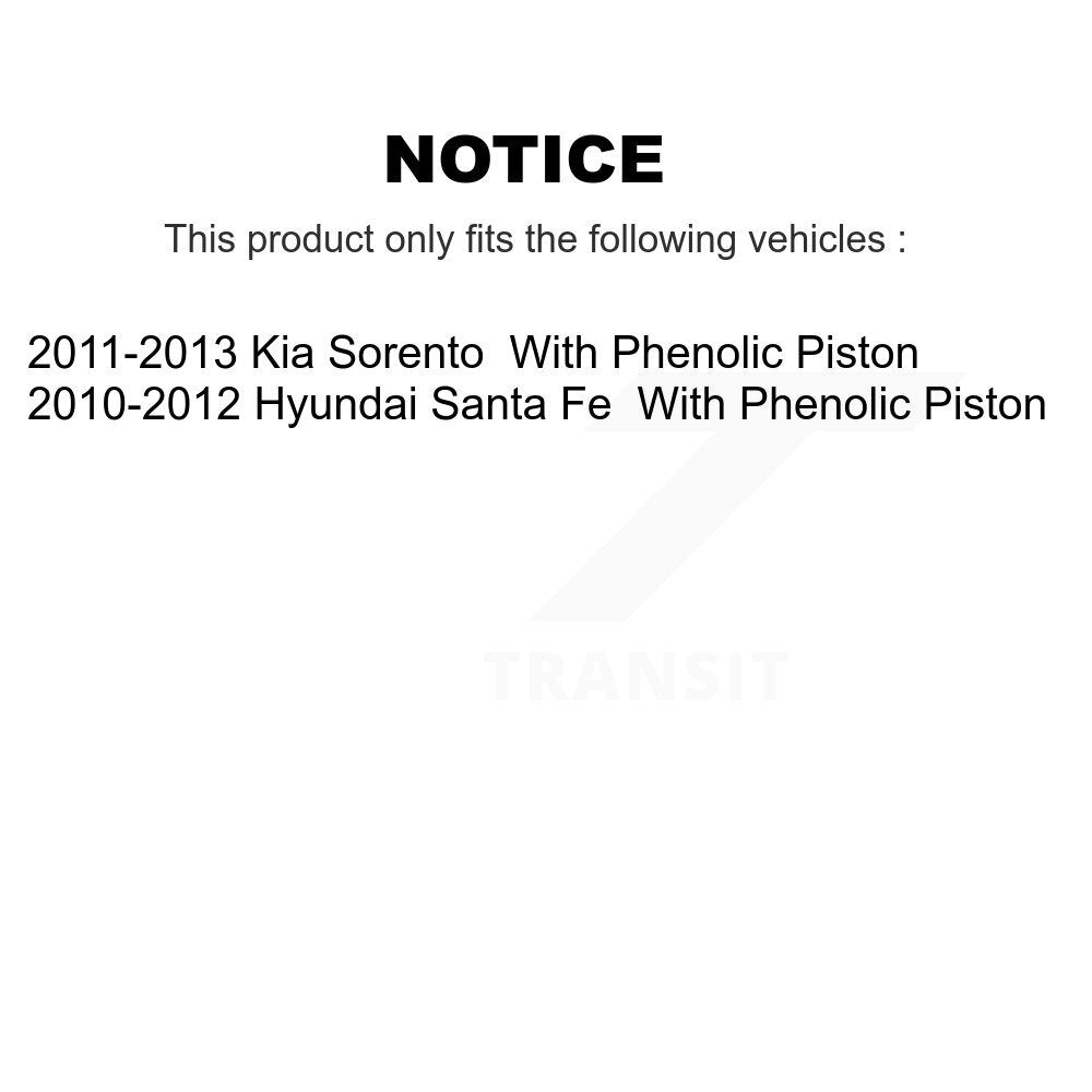 Front Rear Brake Caliper Left Right Side Kit For Hyundai Santa Fe Kia Sorento
