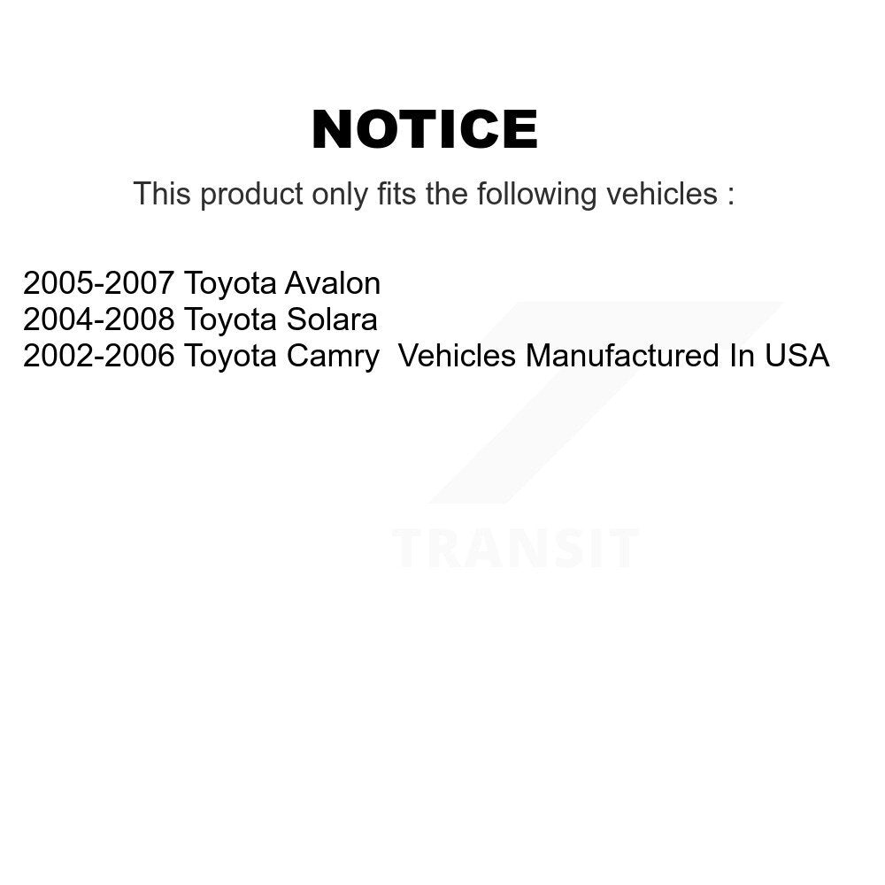 Rear Disc Brake Caliper Left Right Side Kit For Toyota Camry Solara Avalon