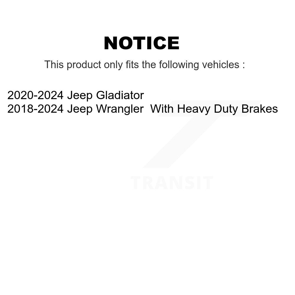 Front Brake Caliper Left Right Side (Driver Passenger) Kit For Jeep Wrangler Gladiator KBC-100611