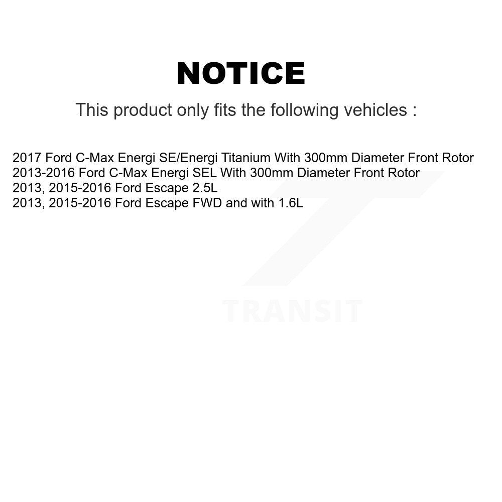 Front Rear Brake Caliper Left Right Side (Driver Passenger) Kit For Ford Escape C-Max KBC-100797