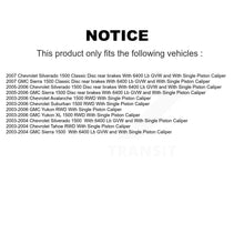 Charger l'image dans la galerie, Front Rear Brake Caliper Kit For Chevrolet GMC Silverado 1500 Sierra Avalanche Classic XL KBC-100816