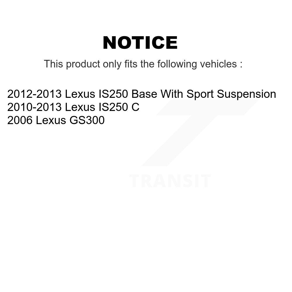 Rear Disc Brake Caliper Rotors And Ceramic Pads Kit For Lexus IS250 GS300 KC8-100002T