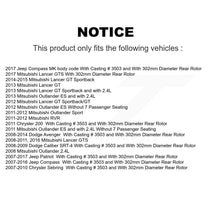 Load image into Gallery viewer, Rear Brake Rotor Ceramic Pad Kit With Calipers For Mitsubishi Lancer Dodge Caliber RVR