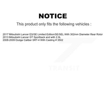 Charger l'image dans la galerie, Rear Disc Brake Caliper Rotors And Ceramic Pads Kit For Mitsubishi Lancer Dodge Caliber KC8-100015T