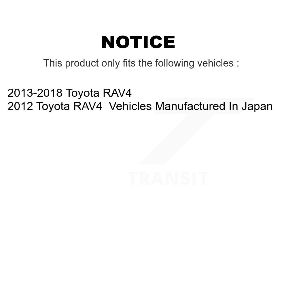 Rear Disc Brake Caliper Rotors And Ceramic Pads Kit For Toyota RAV4 KC8-100046T