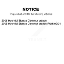 Charger l&#39;image dans la galerie, Rear Brake Rotors &amp; Ceramic Pad Kit With Calipers For Hyundai Elantra Disc rear brakes