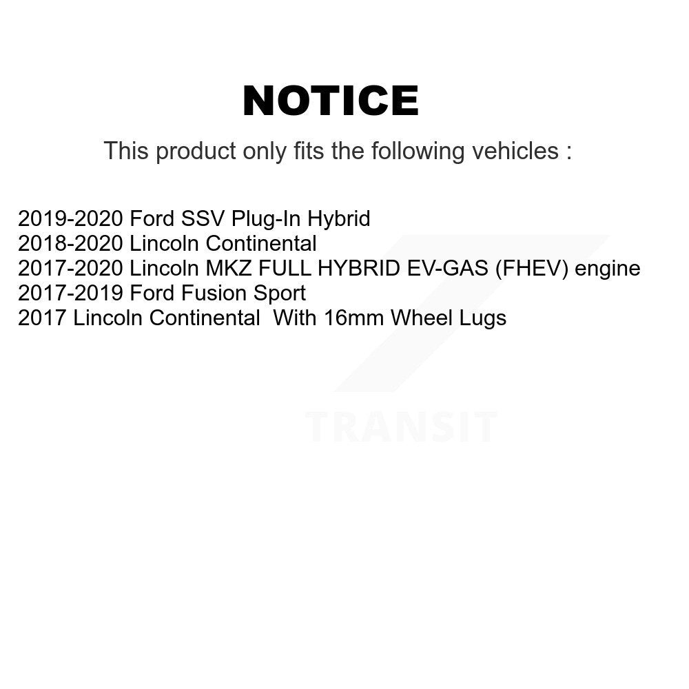 Rear Brake Caliper Rotor And Ceramic Pad Kit For Ford Fusion Lincoln MKZ Continental SSV KC8-100152T