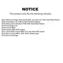 Load image into Gallery viewer, Rear Disc Brake Caliper Rotor And Ceramic Pad Kit For Ford Edge Lincoln MKX Nautilus MKZ KC8-100153T