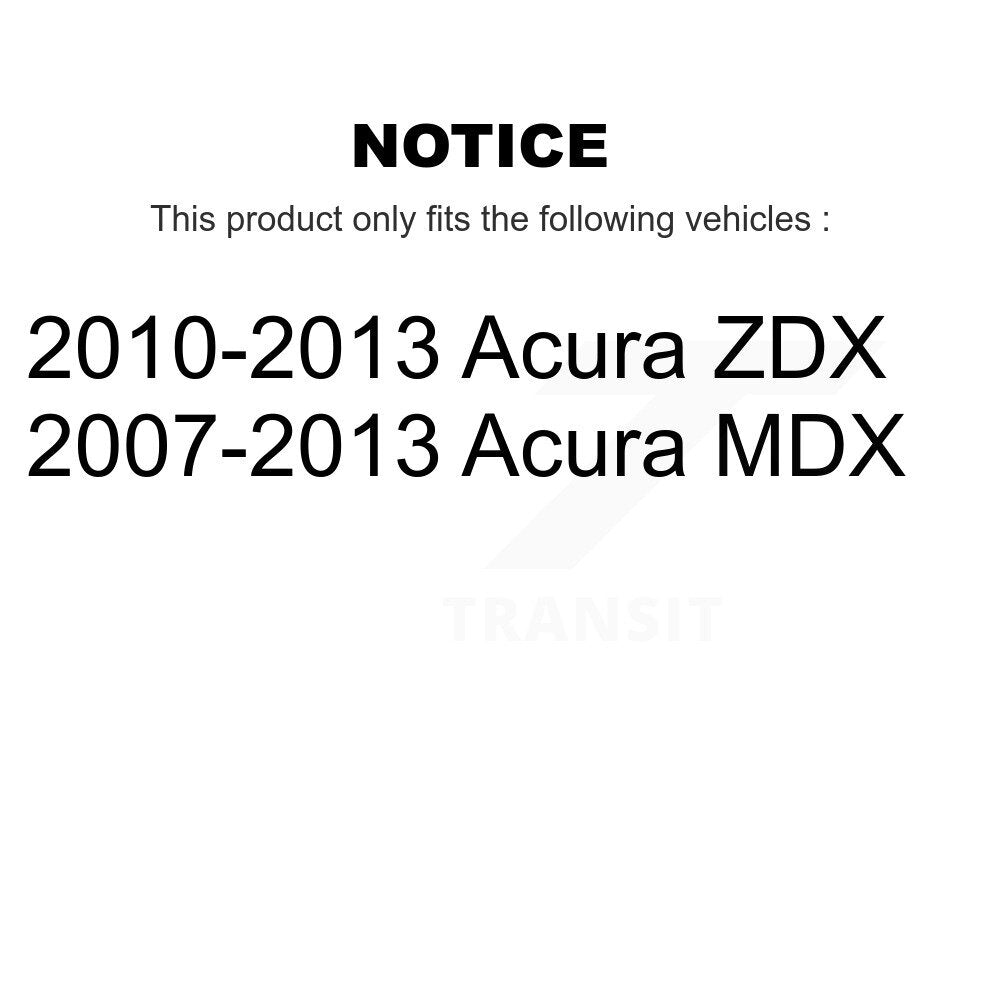 Rear Disc Brake Caliper Rotors And Ceramic Pads Kit For Acura MDX ZDX