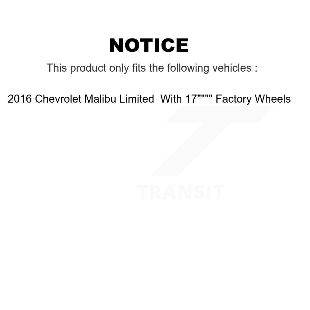 Rear Disc Brake Caliper Rotors And Ceramic Pads Kit For Chevrolet Malibu Limited KC8-100167T