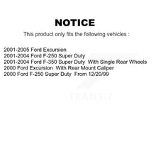Load image into Gallery viewer, Rear Disc Brake Caliper Rotors Ceramic Pad Kit For Ford F-350 Super Duty F-250 Excursion KC8-100183T