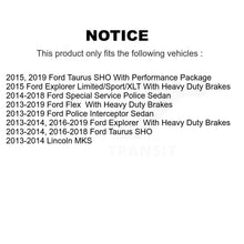 Load image into Gallery viewer, Rear Brake Caliper Rotors Ceramic Pad Kit For Ford Explorer Flex Taurus Police Sedan MKS KC8-100250T
