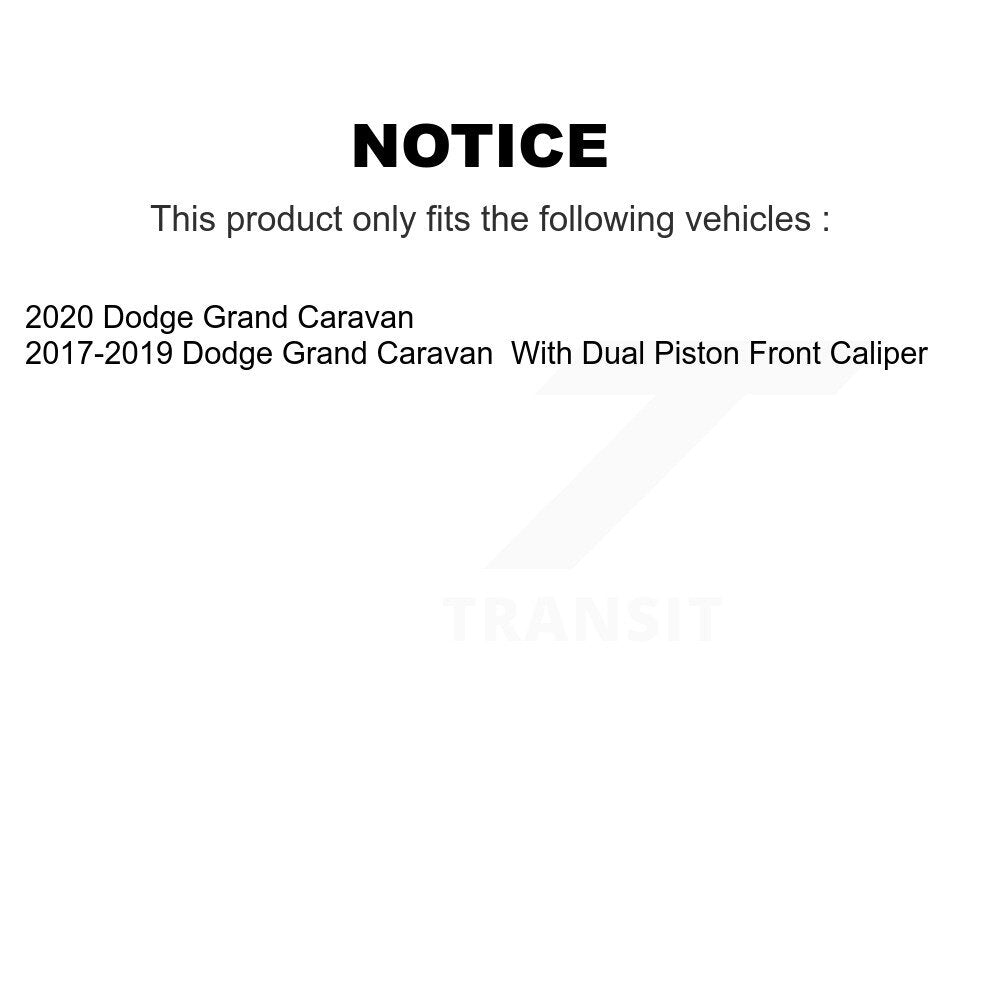 Rear Disc Brake Caliper Rotors And Ceramic Pads Kit For Dodge Grand Caravan
