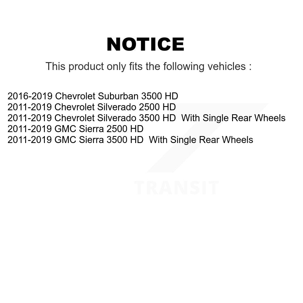 Rear Brake Caliper Rotor Ceramic Pad Kit For GMC Chevrolet Sierra 2500 HD Silverado 3500 KC8-100290T