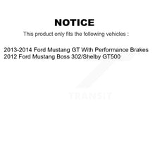 Charger l'image dans la galerie, Rear Disc Brake Caliper Rotors And Ceramic Pads Kit For Ford Mustang KC8-100330T