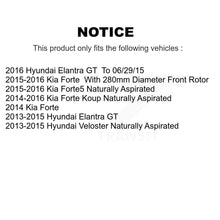 Charger l'image dans la galerie, Front Brake Caliper Rotor Ceramic Pad Kit For Hyundai Elantra GT Kia Forte Veloster Koup KC8-100396T