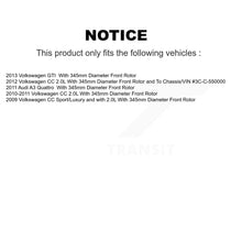 Charger l'image dans la galerie, Front Brake Rotors Ceramic Pad Kit With Calipers For Volkswagen CC GTI Audi A3 Quattro