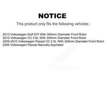 Charger l'image dans la galerie, Front Disc Brake Rotor And Ceramic Pad Kit With Calipers For Volkswagen Passat CC Golf