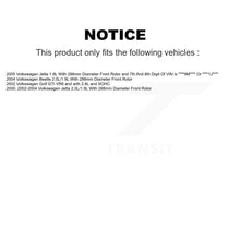 Load image into Gallery viewer, Front Disc Brake Rotors Ceramic Pad Kit With Calipers For Volkswagen Jetta Beetle Golf