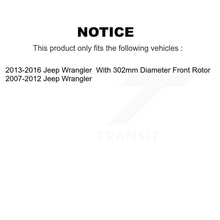 Load image into Gallery viewer, Front Disc Brake Caliper Rotors And Ceramic Pads Kit For Jeep Wrangler KC8-100460T