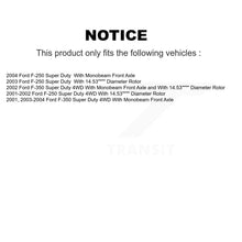 Load image into Gallery viewer, Front Disc Brake Caliper Rotors And Ceramic Pads Kit For Ford F-350 Super Duty F-250 KC8-100493T