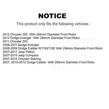 Charger l'image dans la galerie, Front Brake Caliper Rotors &amp; Ceramic Pad Kit For Jeep Patriot Dodge Compass Chrysler 200 KC8-100495T