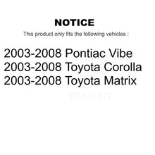Load image into Gallery viewer, Front Disc Brake Caliper Rotors &amp; Ceramic Pad Kit For Toyota Corolla Matrix Pontiac Vibe KC8-100570T