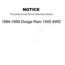 Load image into Gallery viewer, Front Disc Brake Rotors Ceramic Pad Kit With Calipers For 1994-1999 Dodge Ram 1500 4WD