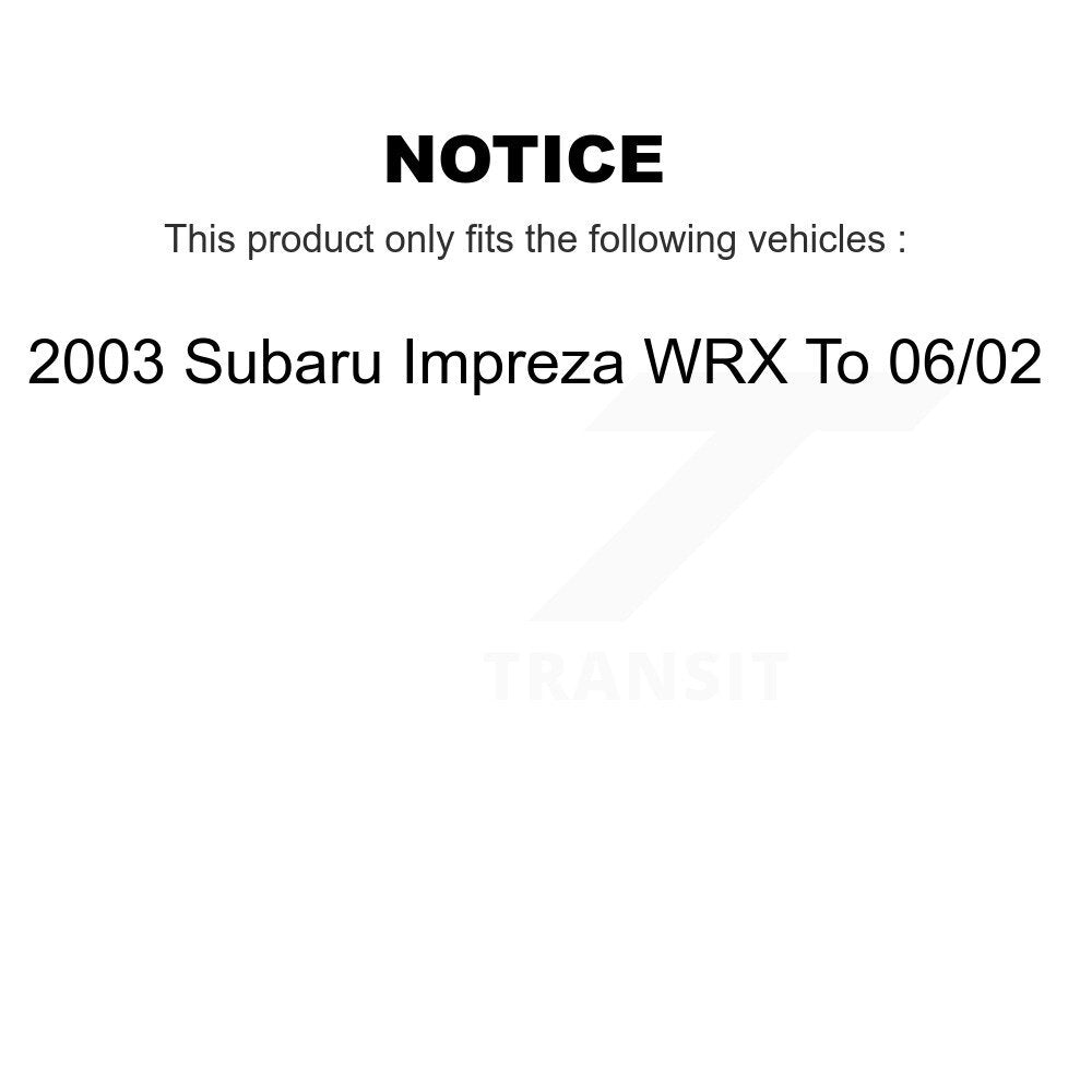 Front Disc Brake Caliper Rotors And Ceramic Pad Kit For 2003 Subaru Impreza WRX To 06 02 KC8-100595T