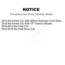 Load image into Gallery viewer, Front Disc Brake Caliper Rotors &amp; Ceramic Pad Kit For Kia Forte Koup Forte5 2.0L