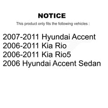 Charger l'image dans la galerie, Front Disc Brake Rotor &amp; Ceramic Pad Kit With Calipers For Hyundai Accent Kia Rio Rio5
