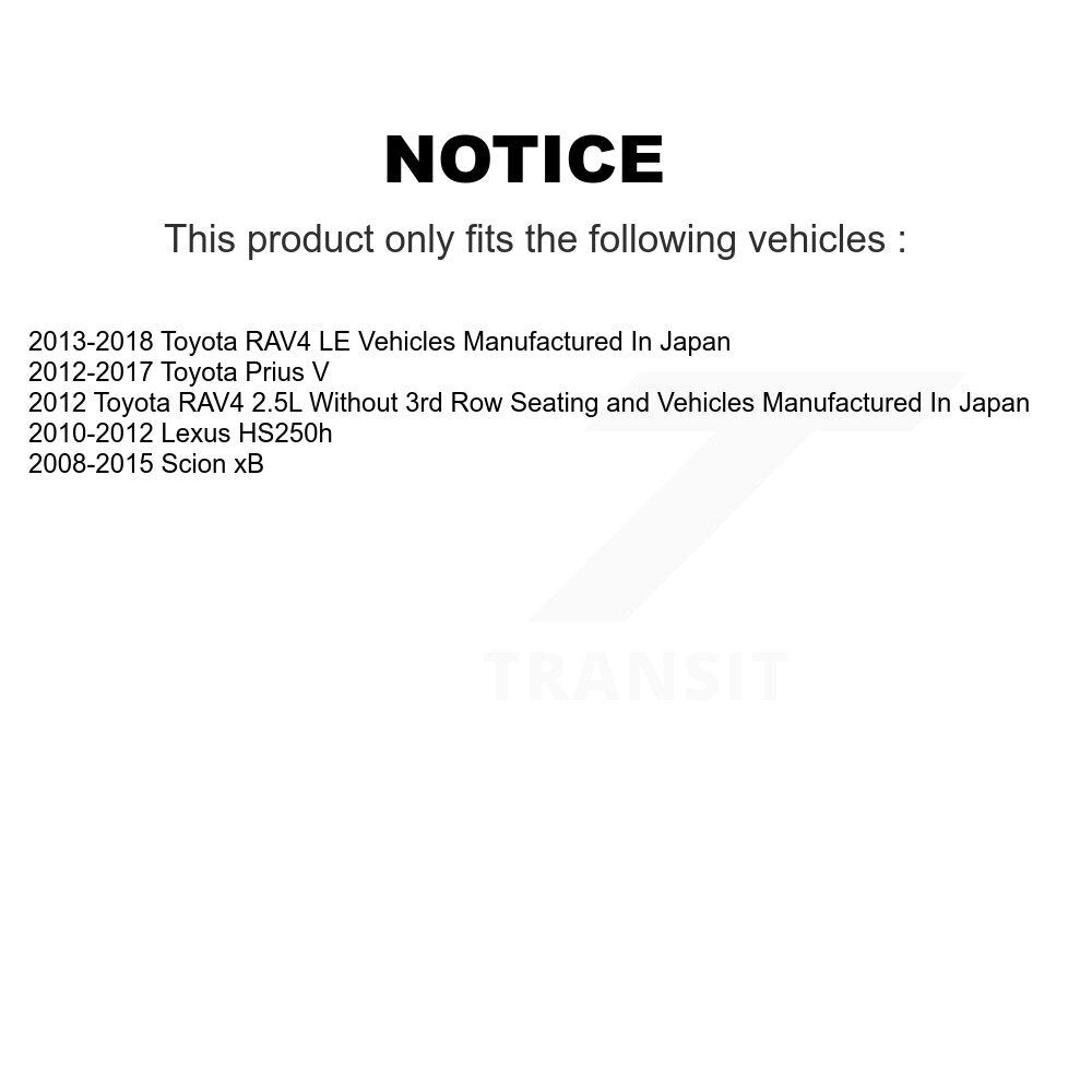 Front Brake Rotor Ceramic Pad Kit With Calipers For Toyota RAV4 Scion xB Prius V Lexus