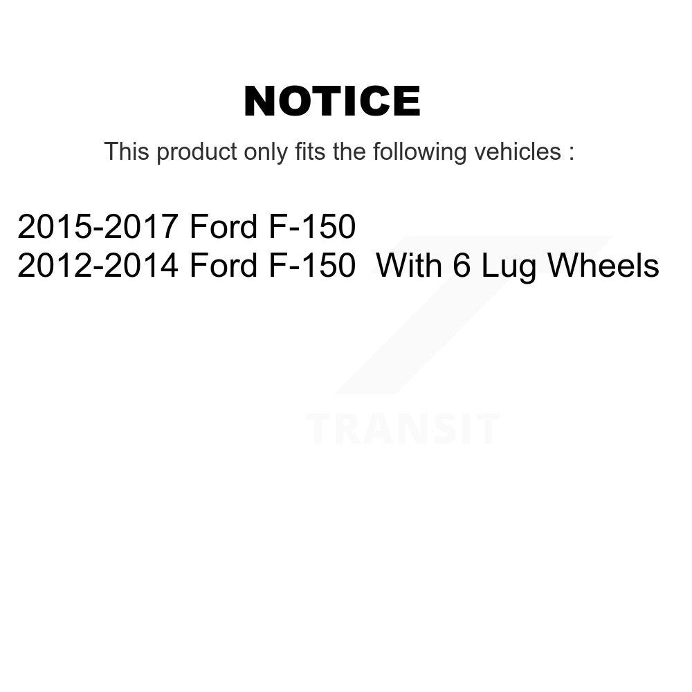 Front Disc Brake Rotors And Ceramic Pads Kit With Calipers For Ford F-150