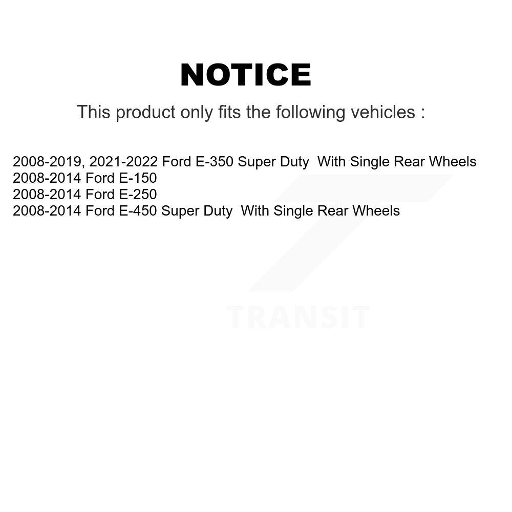 Front Brake Caliper Rotors & Ceramic Pad Kit For Ford E-350 Super Duty E-250 E-150 E-450 KC8-100734T