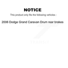 Load image into Gallery viewer, Front Rear Disc Brake Caliper Rotors Drum Ceramic Pads Kit (8Pc) For Dodge Grand Caravan KC8-100819T