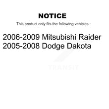 Load image into Gallery viewer, Front Rear Disc Brake Caliper Rotors Drum Ceramic Pad Kit (8Pc) For Dodge Dakota