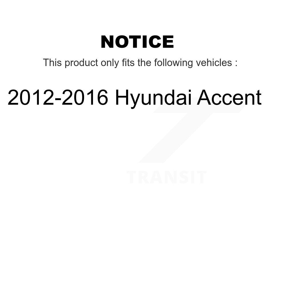 Front Rear Brake Caliper Rotor & Ceramic Pad Kit (10Pc) For 12-16 Hyundai Accent