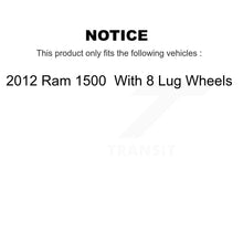 Load image into Gallery viewer, Front Rear Brake Caliper Rotors Ceramic Pad Kit (10Pc) For 12 Ram 1500 With 8 Lug Wheels KC8-100980T