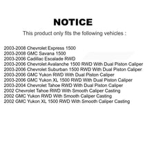 Load image into Gallery viewer, Front Rear Brake Caliper Rotor &amp; Ceramic Pad Kit (10Pc) For Chevrolet Avalanche 1500 GMC KC8-101018T