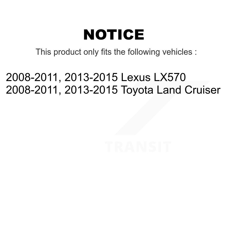 Front Rear Brake Caliper Rotor And Ceramic Pad Kit (10Pc) For Lexus LX570 Toyota
