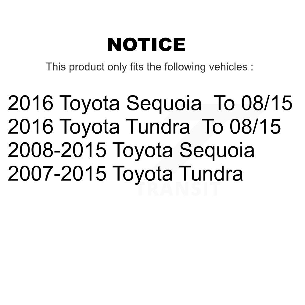 Front Rear Disc Brake Caliper Rotor And Ceramic Pad Kit (10Pc) For Toyota Tundra Sequoia KC8-101039T