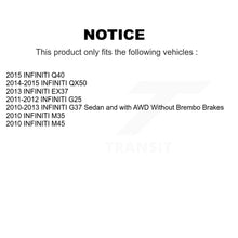 Load image into Gallery viewer, Front Rear Brake Caliper Rotor Ceramic Pad Kit (10Pc) For INFINITI G37 QX50 EX37 G25 M35 KC8-101059T