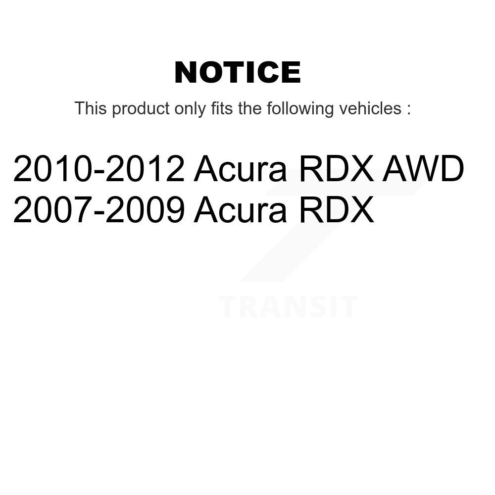 Front Rear Disc Brake Caliper Rotors And Ceramic Pads Kit (10Pc) For Acura RDX KC8-101085T