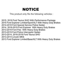 Load image into Gallery viewer, Front Rear Brake Caliper Rotors Ceramic Pad Kit (10Pc) For Ford Explorer Flex Taurus MKS KC8-101175T