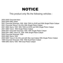 Load image into Gallery viewer, Front Rear Brake Caliper Rotor &amp; Ceramic Pad Kit (10Pc) For Chevrolet GMC Silverado 1500 KC8-101192T