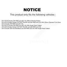 Load image into Gallery viewer, Front Rear Brake Caliper Rotor And Ceramic Pad Kit (10Pc) For Chrysler 300 Dodge Charger KC8-101200T