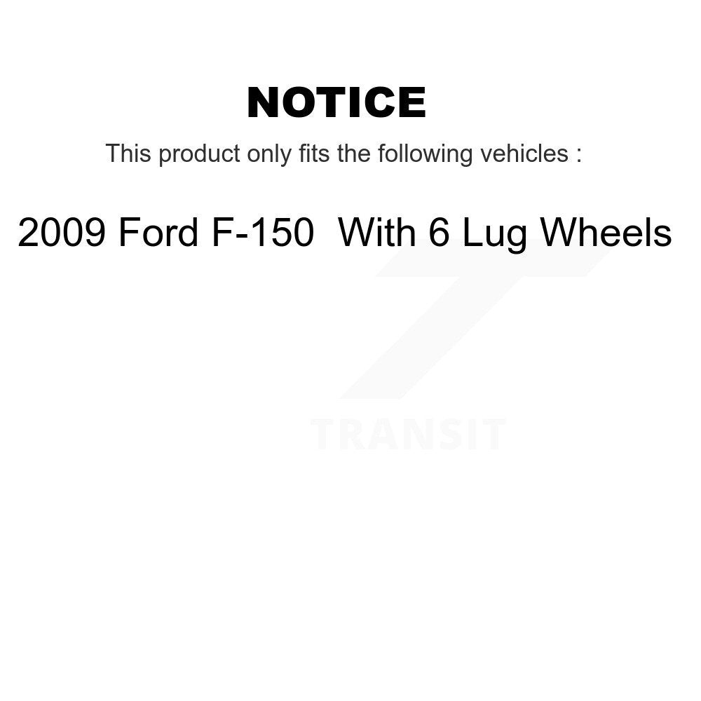 Front Rear Brake Caliper Rotor & Ceramic Pad Kit (10Pc) For Ford F-150 With 6 Lug Wheels KC8-101232T