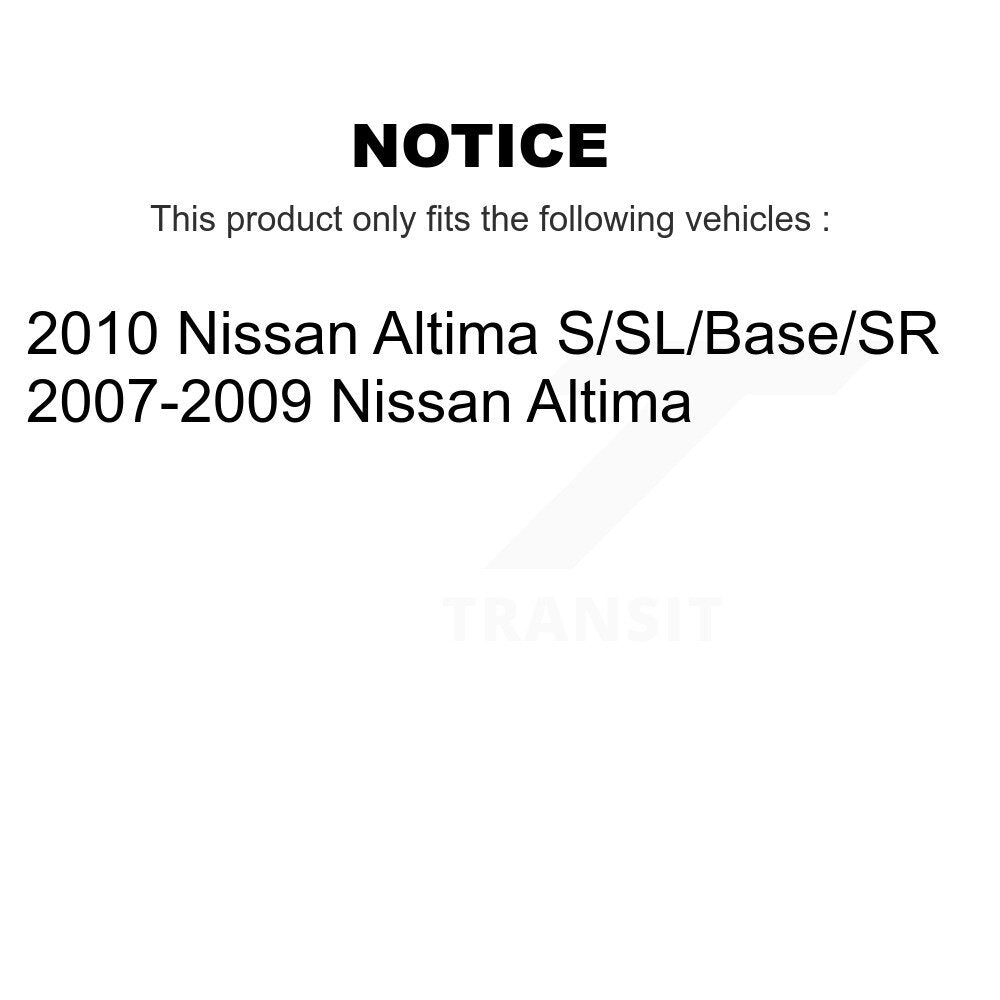 Front Rear Disc Brake Caliper Rotors And Ceramic Pads Kit (10Pc) For Nissan Altima KC8-101265T