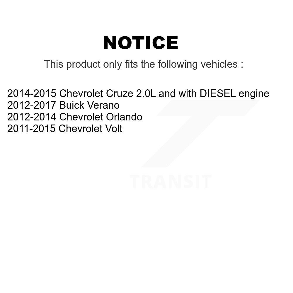 Front Brake Caliper Rotors Ceramic Pad Kit For Chevrolet Cruze Buick Verano Orlando Volt KC8-101367T